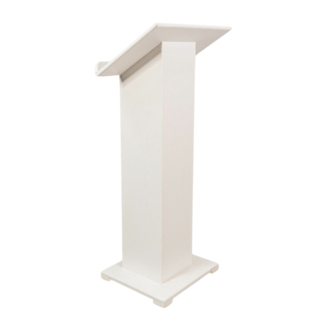 Spreekstoel - wit - hout