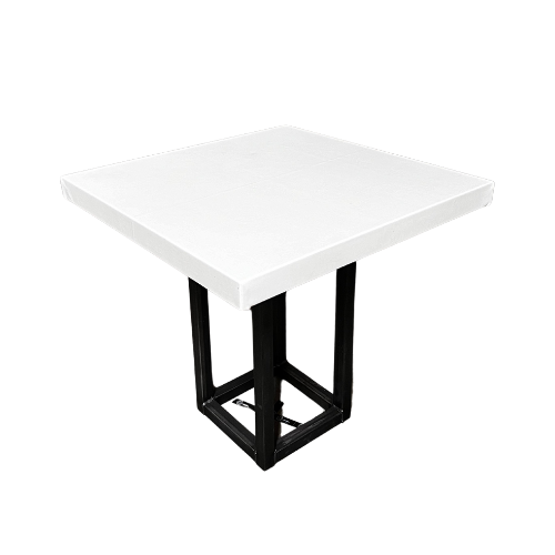 Eettafel - Industrial - wit - 80x80x78